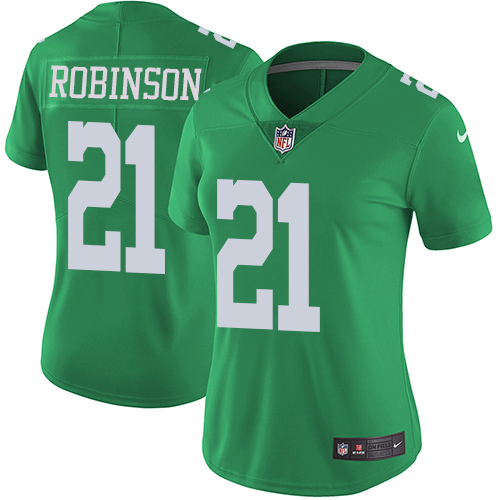 Nike Eagles #21 Patrick Robinson Green Women's Stitched NFL Limited Rush Jersey