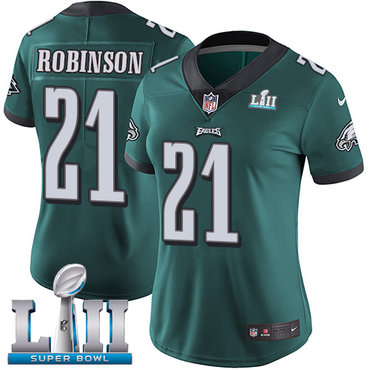 Nike Eagles #21 Patrick Robinson Midnight Green Team Color Super Bowl LII Women's Stitched NFL Vapor Untouchable Limited Jersey