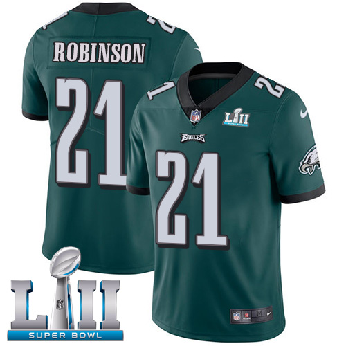 Nike Eagles #21 Patrick Robinson Midnight Green Team Color Super Bowl LII Youth Stitched NFL Vapor Untouchable Limited Jersey