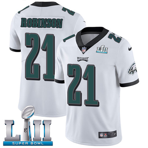 Nike Eagles #21 Patrick Robinson White Super Bowl LII Youth Stitched NFL Vapor Untouchable Limited Jersey