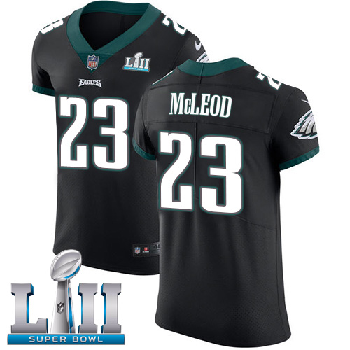 Nike Eagles #23 Rodney McLeod Black Alternate Super Bowl LII Men's Stitched NFL Vapor Untouchable Elite Jersey