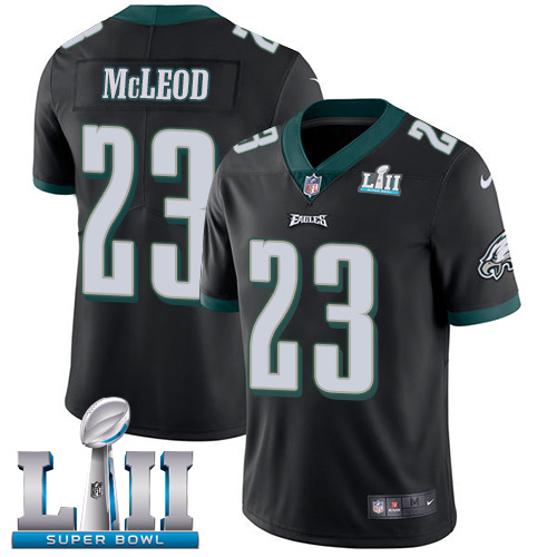 Nike Eagles #23 Rodney McLeod Black Alternate Super Bowl LII Men's Stitched NFL Vapor Untouchable Limited Jersey