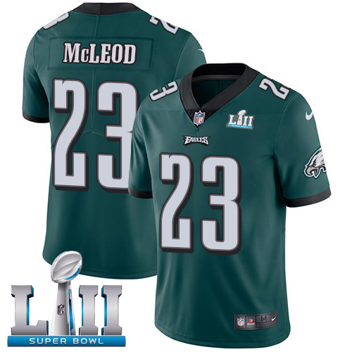 Nike Eagles #23 Rodney McLeod Midnight Green Team Color Super Bowl LII Men's Stitched NFL Vapor Untouchable Limited Jersey