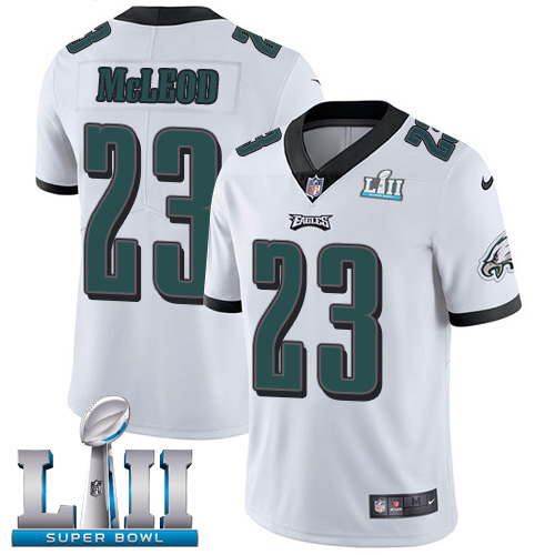 Nike Eagles #23 Rodney McLeod White Super Bowl LII Men's Stitched NFL Vapor Untouchable Limited Jersey