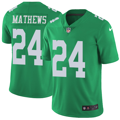 Nike Eagles #24 Ryan Mathews Green Men's Stitched NFL Limited Rush Jersey