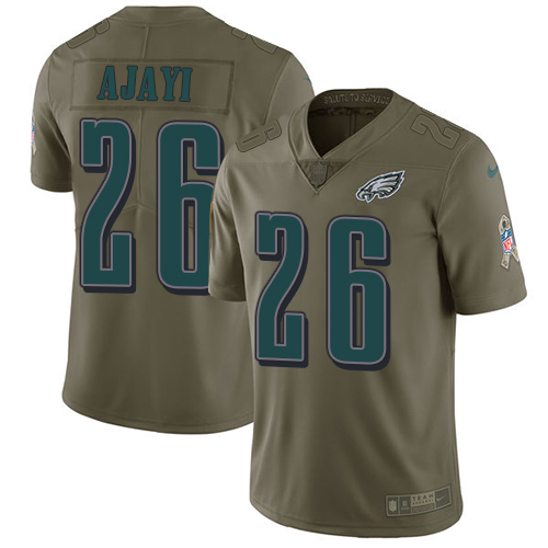 Nike Eagles #26 Jay Ajayi Olive Men's Stitched NFL Limited 2017 Salute To Service Jersey