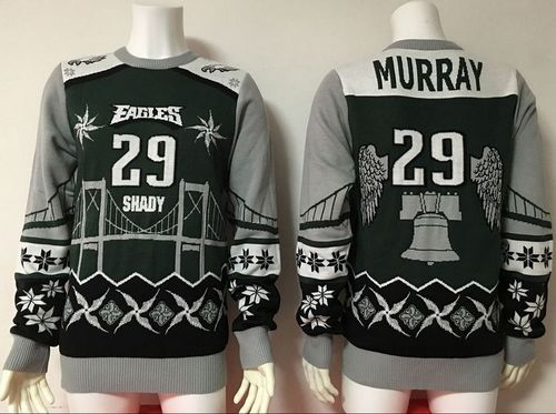 Nike Eagles #29 DeMarco Murray Green Grey Men's Ugly Sweater