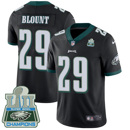 Nike Eagles #29 LeGarrette Blount Black Alternate Super Bowl LII Champions Youth Stitched NFL Vapor Untouchable Limited Jersey