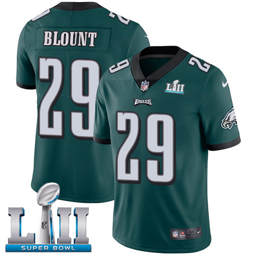 Nike Eagles #29 LeGarrette Blount Midnight Green Team Color Super Bowl LII Men's Stitched NFL Vapor Untouchable Limited Jersey