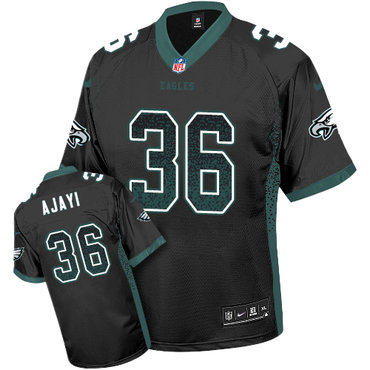Nike Eagles #36 Jay Ajayi Black Alternate Men's Stitched NFL Elite Drift Fashion Jersey