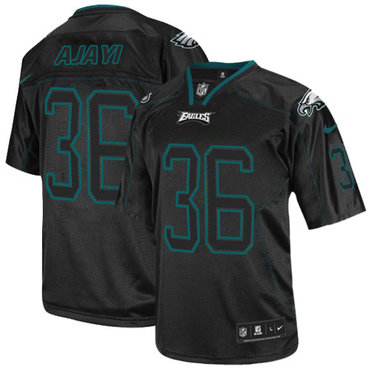 Nike Eagles #36 Jay Ajayi Lights Out Black Men's Stitched NFL Elite Jersey