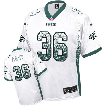 Nike Eagles #36 Jay Ajayi White Men's Stitched NFL Elite Drift Fashion Jersey