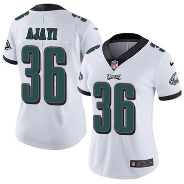 Nike Eagles #36 Jay Ajayi White Women's Stitched NFL Vapor Untouchable Limited Jersey