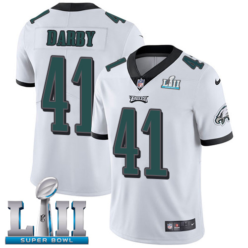 Nike Eagles #41 Ronald Darby White Super Bowl LII Stitched NFL Vapor Untouchable Limited Jersey