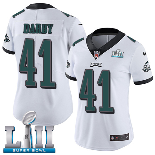 Nike Eagles #41 Ronald Darby White Super Bowl LII Women's Stitched NFL Vapor Untouchable Limited Jersey