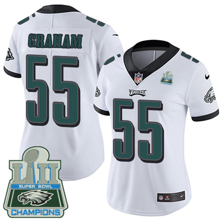Nike Eagles #55 Brandon Graham White Super Bowl LII Champions Women's Stitched NFL Vapor Untouchable Limited Jersey