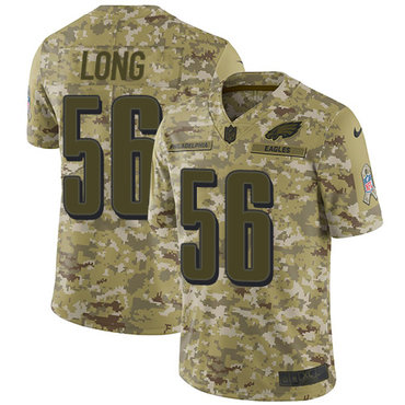 Nike Eagles #56 Chris Long Camo Men's Stitched NFL Limited 2018 Salute To Service Jersey