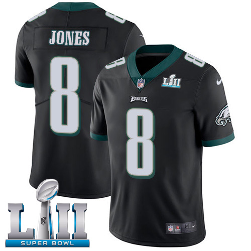 Nike Eagles #8 Donnie Jones Black Alternate Super Bowl LII Men's Stitched NFL Vapor Untouchable Limited Jersey