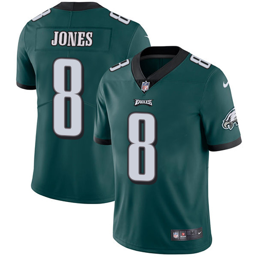 Nike Eagles #8 Donnie Jones Midnight Green Team Color Men's Stitched NFL Vapor Untouchable Limited Jersey