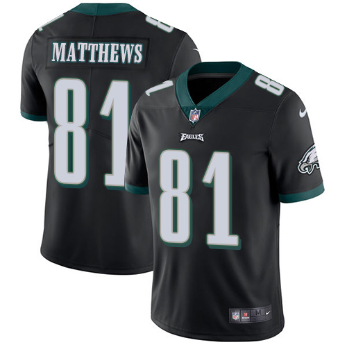 Nike Eagles #81 Jordan Matthews Black Alternate Men's Stitched NFL Vapor Untouchable Limited Jersey