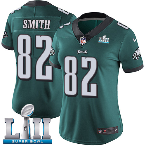 Nike Eagles #82 Torrey Smith Midnight Green Team Color Super Bowl LII Women's Stitched NFL Vapor Untouchable Limited Jersey