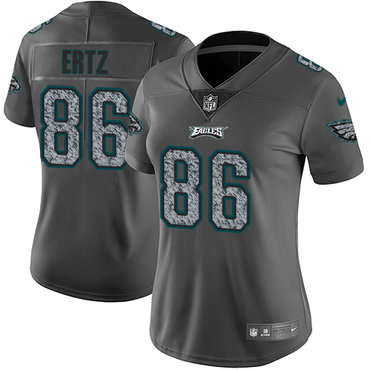 Nike Eagles #86 Zach Ertz Gray Static Women's NFL Vapor Untouchable Game Jersey