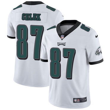 Nike Eagles #87 Brent Celek White Men's Stitched NFL Vapor Untouchable Limited Jersey