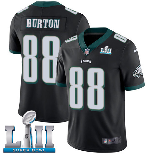 Nike Eagles #88 Trey Burton Black Alternate Super Bowl LIIStitched NFL Vapor Untouchable Limited Jersey