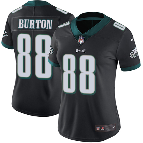 Nike Eagles #88 Trey Burton Black Alternate Women's Stitched NFL Vapor Untouchable Limited Jersey