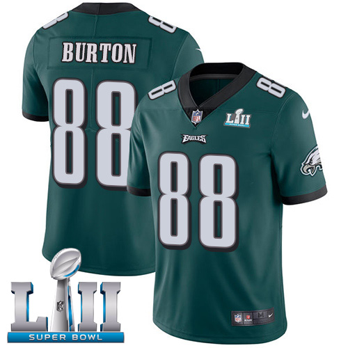 Nike Eagles #88 Trey Burton Midnight Green Team Color Super Bowl LII Stitched NFL Vapor Untouchable Limited Jersey