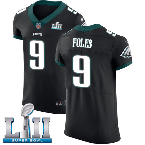 Nike Eagles #9 Nick Foles Black Alternate Super Bowl LII Men's Stitched NFL Vapor Untouchable Elite Jersey