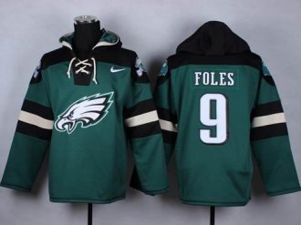 Nike Eagles #9 Nick Foles Midnight Green Player Pullover NFL Hoodie