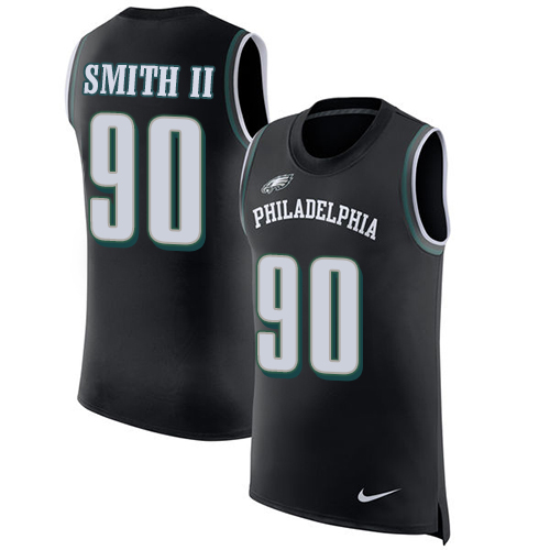 Nike Eagles #90 Marcus Smith II Black Alternate Men's Stitched NFL Limited Rush Tank Top Jersey