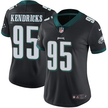 Nike Eagles #95 Mychal Kendricks Black Alternate Women's Stitched NFL Vapor Untouchable Limited Jersey