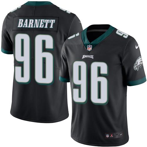 Nike Eagles #96 Derek Barnett Black Men's Stitched NFL Limited Rush Jersey