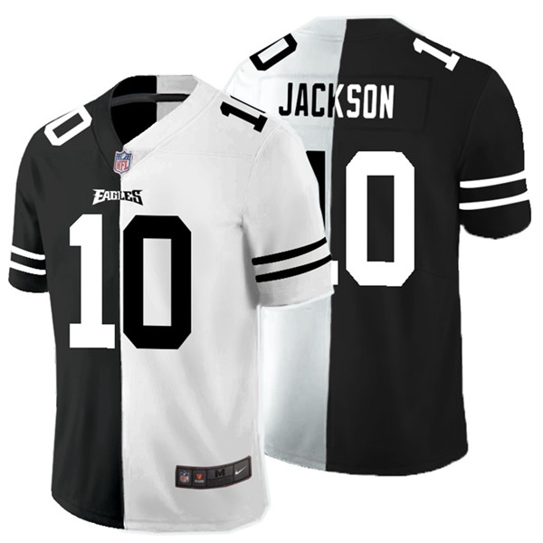 Nike Eagles 10 DeSean Jackson Black And White Split Vapor Untouchable Limited Jersey
