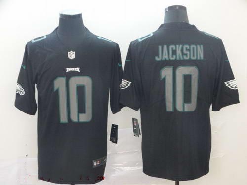 Nike Eagles 10 DeSean Jackson Black Impact Rush Limited Jersey