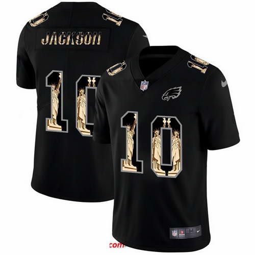 Nike Eagles 10 DeSean Jackson Black Statue Of Liberty Limited Jersey
