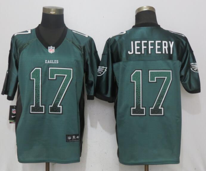 Nike Eagles 17 Alshon Jeffery Green Drift Fashion Elite Jersey
