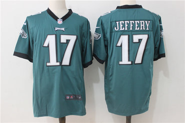 Nike Eagles 17 Alshon Jeffery Green Game Jersey