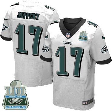Nike Eagles 17 Alshon Jeffery White 2018 Super Bowl Champions Elite Jersey