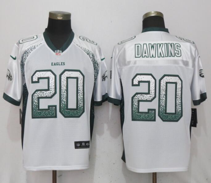 Nike Eagles 20 Brian Dawklns White Drift Fashion Elite Jersey