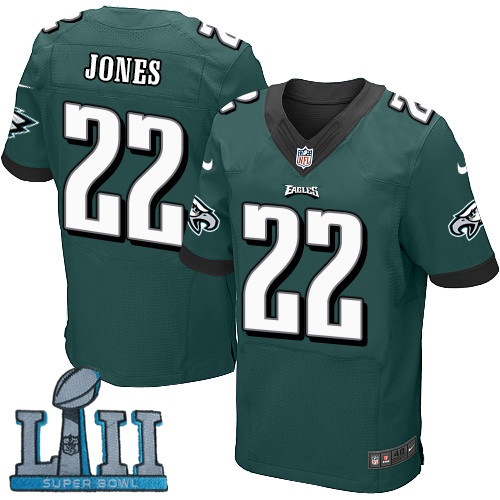 Nike Eagles 22 Sidney Jones Green 2018 Super Bowl LII Elite Jersey