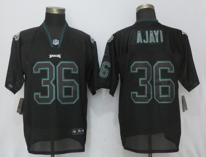 Nike Eagles 36 Jay Ajayi Black Lights Out Elite Jersey