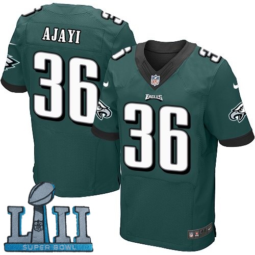 Nike Eagles 36 Jay Ajayi Green 2018 Super Bowl LII Elite Jersey