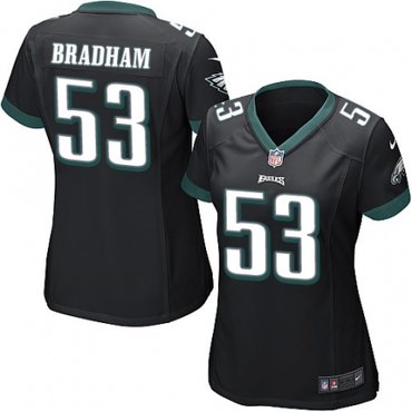 Nike Eagles 53 Nigel Bradham Black Women Game Jersey
