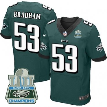 Nike Eagles 53 Nigel Bradham Green 2018 Super Bowl Champions Elite Jersey