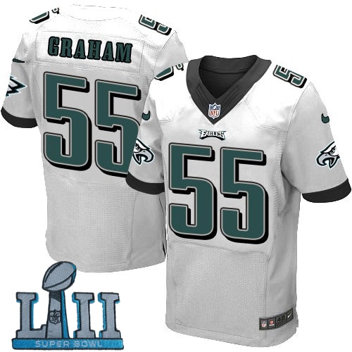 Nike Eagles 55 Brandon Graham White 2018 Super Bowl LII Elite Jersey