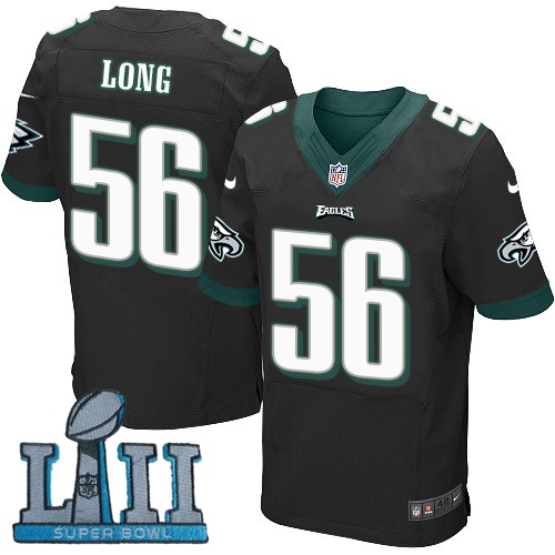 Nike Eagles 56 Chris Long Black 2018 Super Bowl LII Elite Jersey