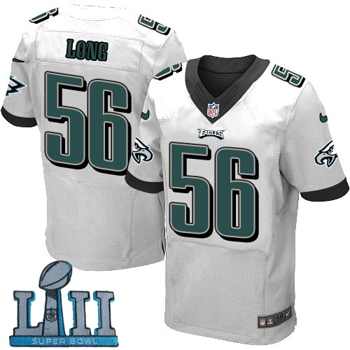 Nike Eagles 56 Chris Long White 2018 Super Bowl LII Elite Jersey